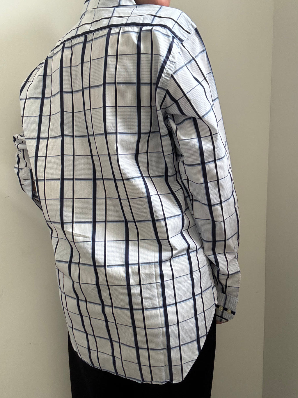 Vintage Etro Blue Checked Button-Up Size Medium