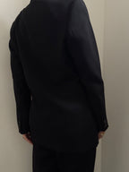Vintage Bergdorf Goodman Pin Stripe Double-Breasted Blazer Size Large