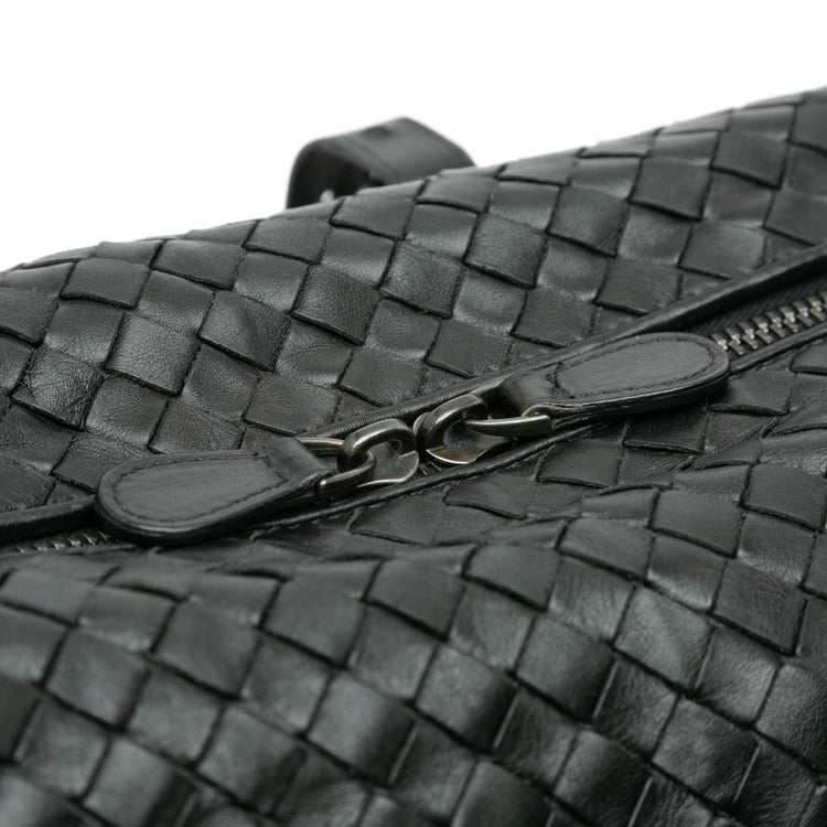 Vintage Black Bottega Veneta Nappa Intrecciato Handbag