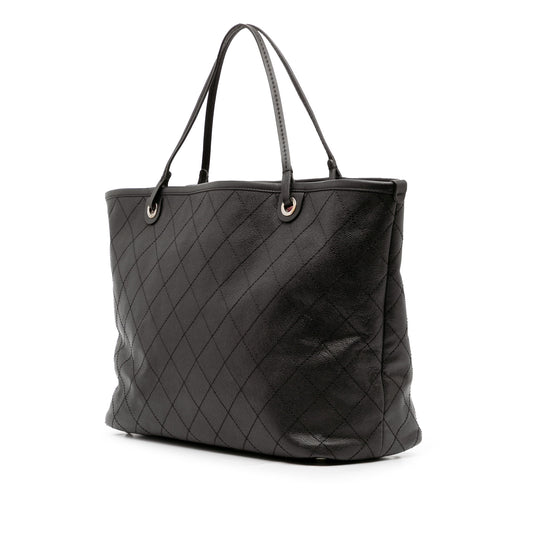 2014XL Chanel Quilted Caviar Shopping Tote