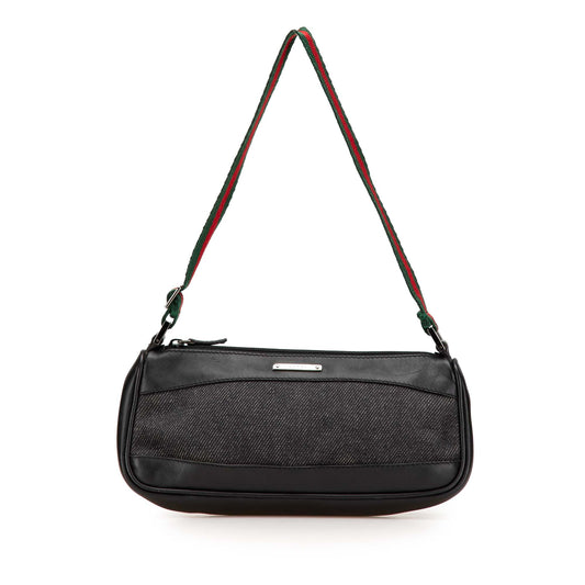 Vintage Gucci Denim Web Shoulder Bag