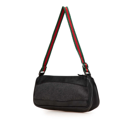 Vintage Gucci Denim Web Shoulder Bag