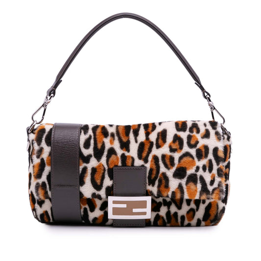 Vintage 2010 Leopard Print Calf Hair Baguette
