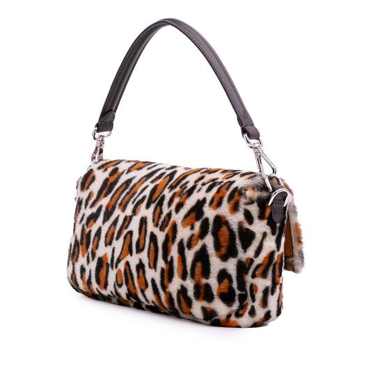 Vintage 2010 Leopard Print Calf Hair Baguette