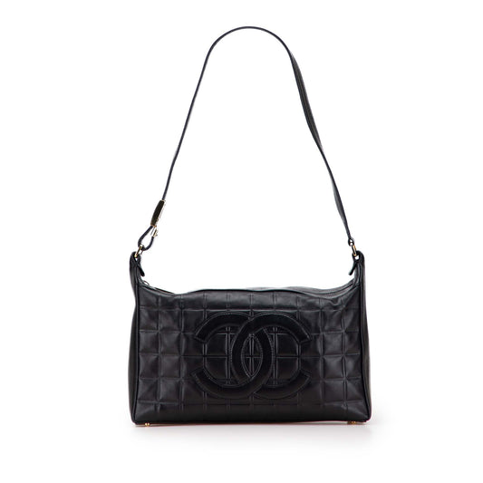 Vintage Chanel Medium Lambskin Chocolate Bar Shoulder Bag