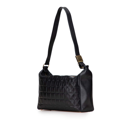 Vintage Chanel Medium Lambskin Chocolate Bar Shoulder Bag