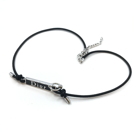 Vintage 2000s Black Dior Choker
