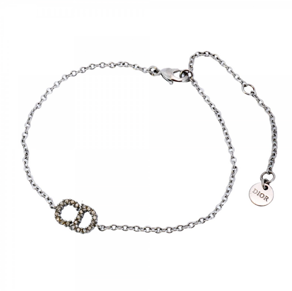 Vintage 2000s Dior Silver Rhinestone Bracelet