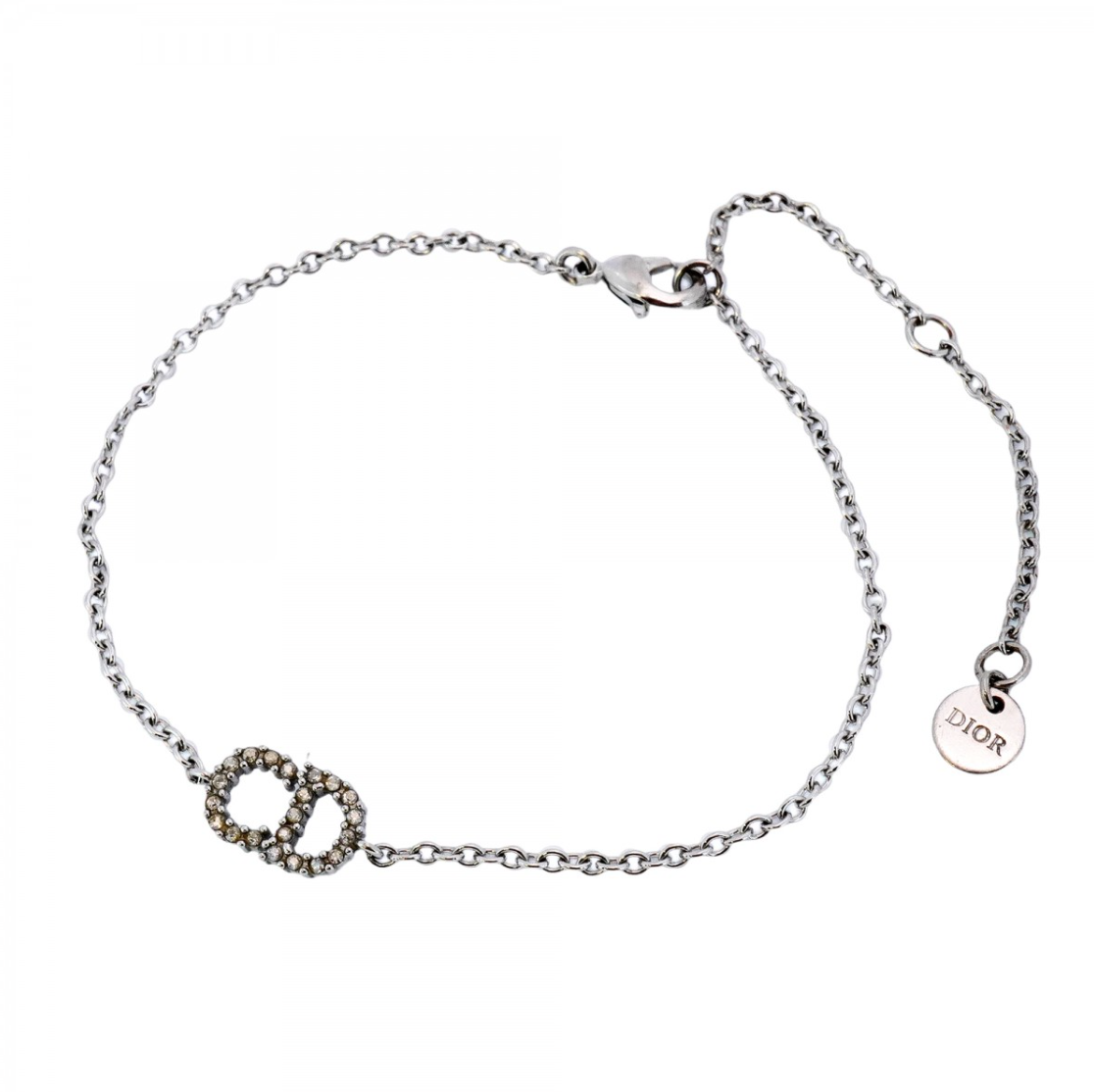 Vintage 2000s Dior Silver Rhinestone Bracelet