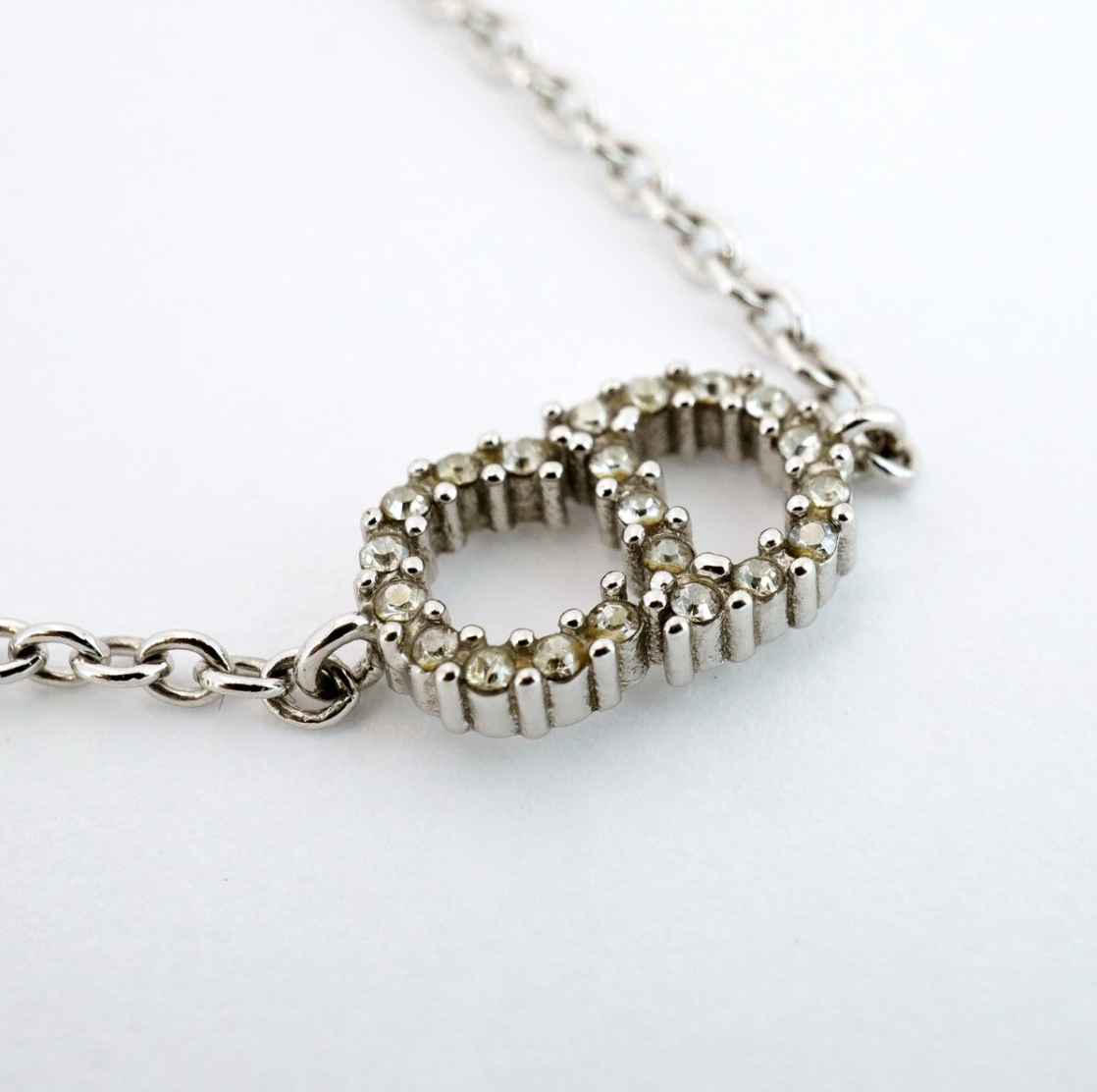 Vintage 2000s Dior Silver Rhinestone Bracelet