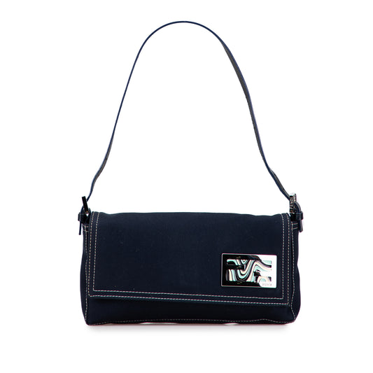 Vintage Fendi Denim Baguette Shoulder Bag