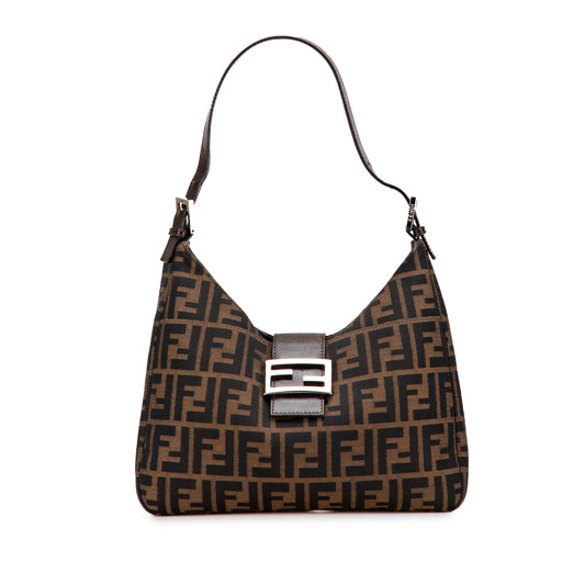 Vintage Fendi Zucca Canvas Shoulder Bag