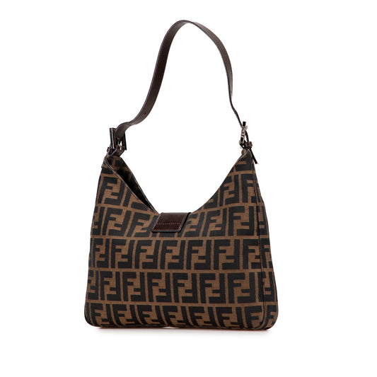 Vintage Fendi Zucca Canvas Shoulder Bag