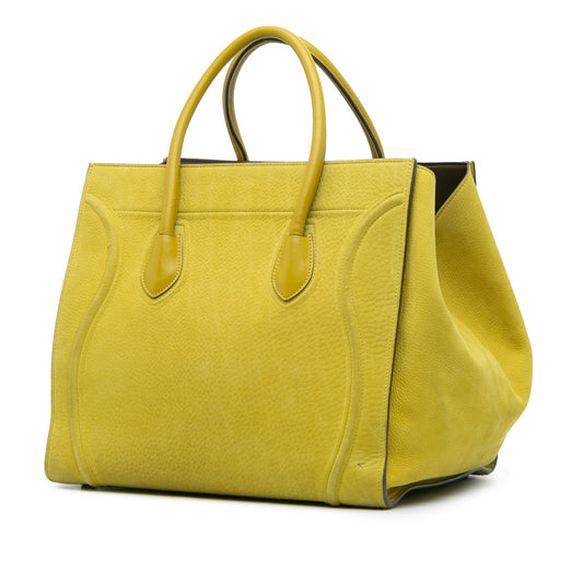 Vintage Yellow Celine Medium Leather Phantom Tote