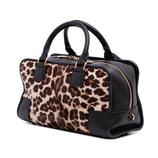Vintage Loewe Pony Hair Leopard Print Bag