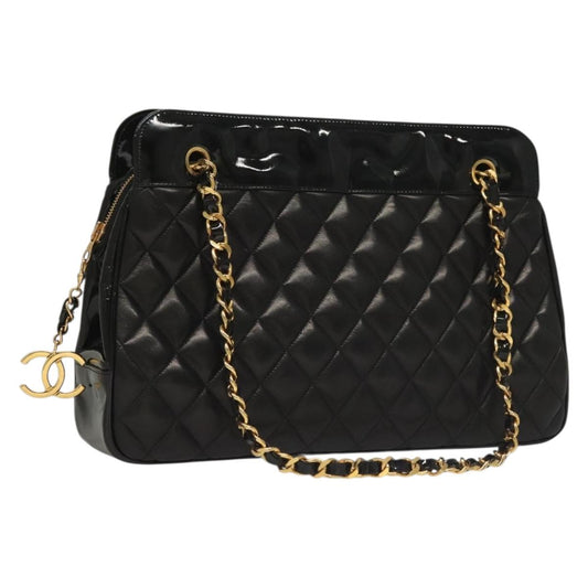 Black Chanel Matelasse Chain Shoulder Bag