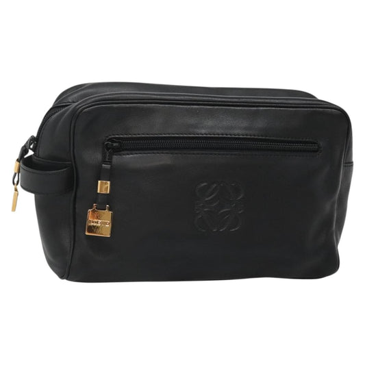 Vintage Loewe Anagram Clutch Bag Leather
