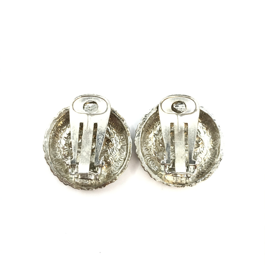 Vintage 2010 Silver and Black Chanel Earrings