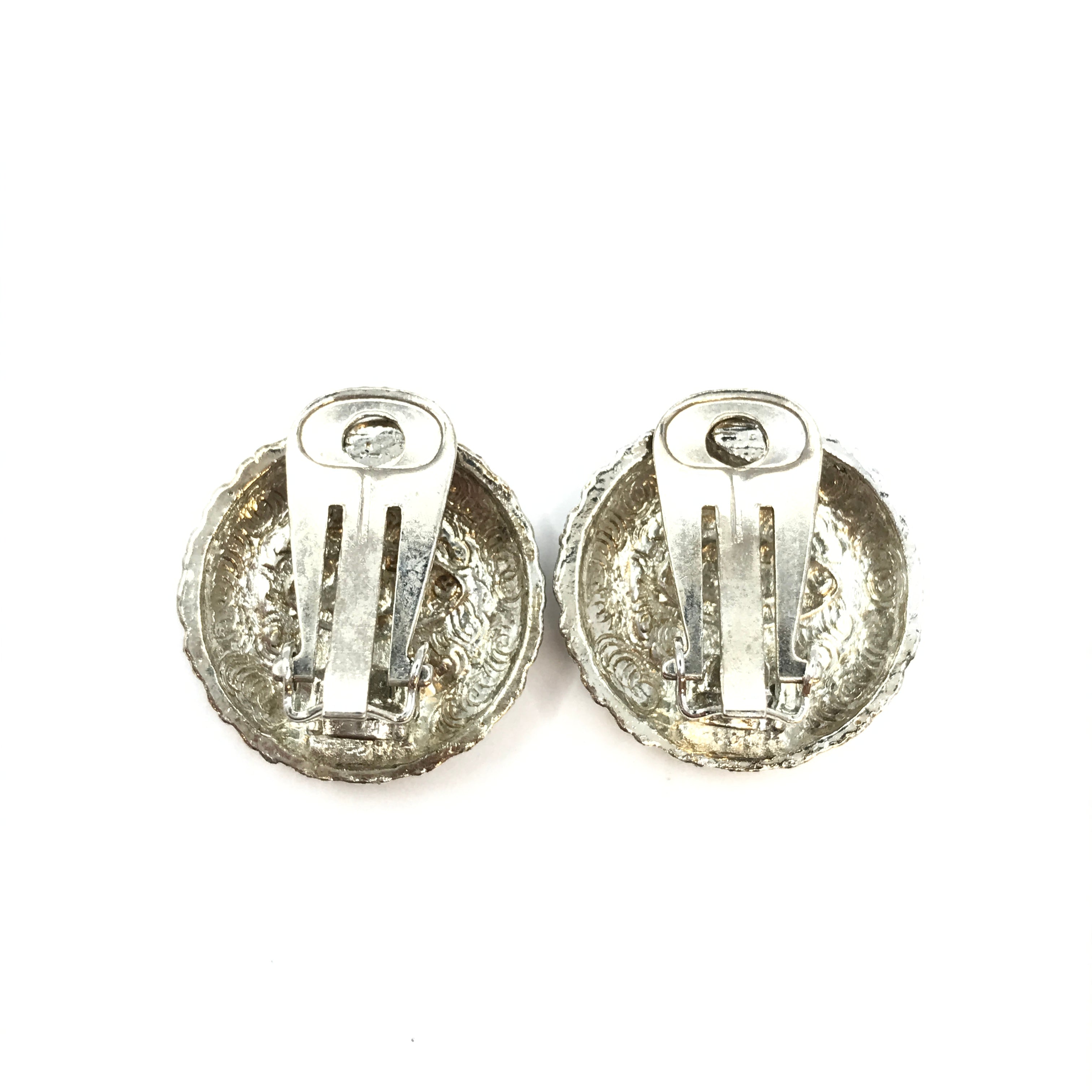 Vintage 2010 Silver and Black Chanel Earrings