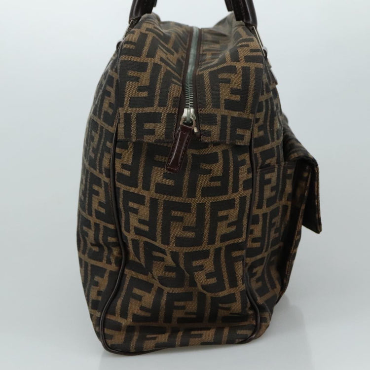 Vintage Fendi Brown Large Zucca Flap Bag