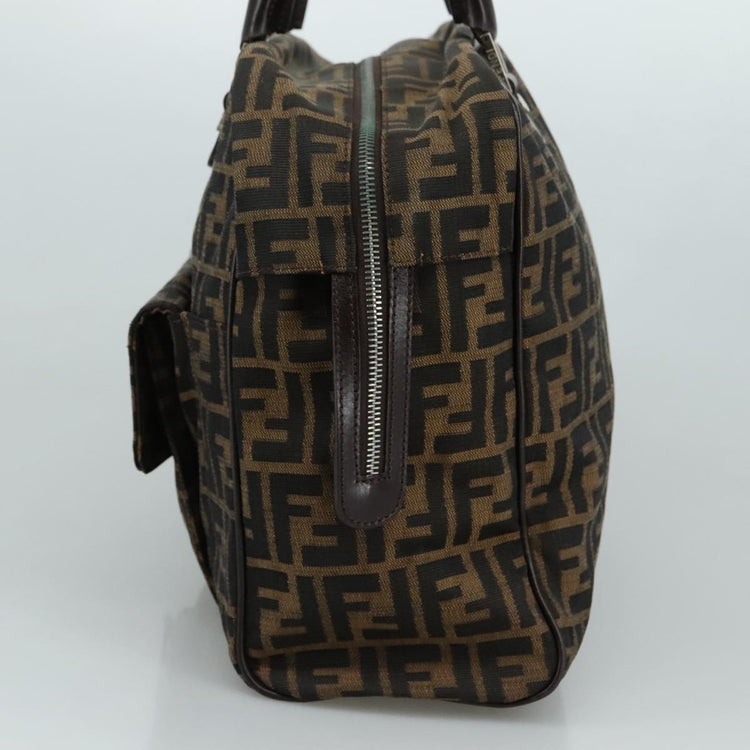 Vintage Fendi Brown Large Zucca Flap Bag