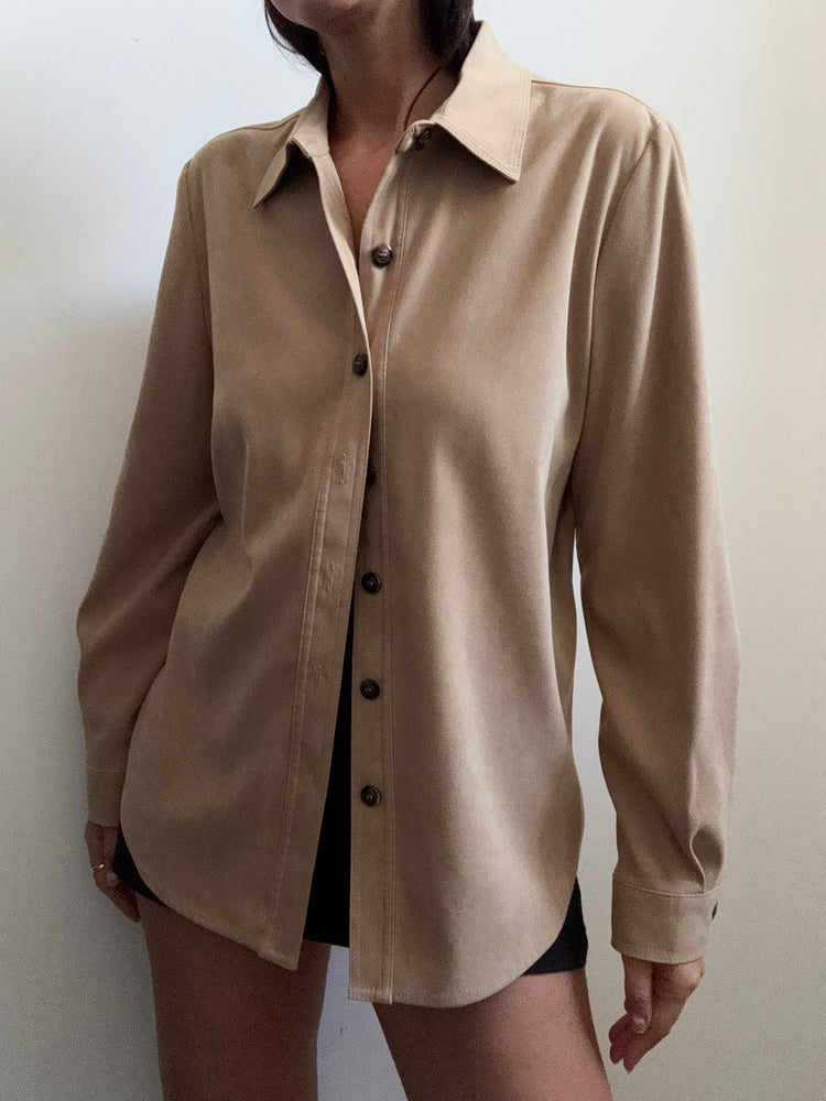 Vintage Camel Structured Shacket Size Small