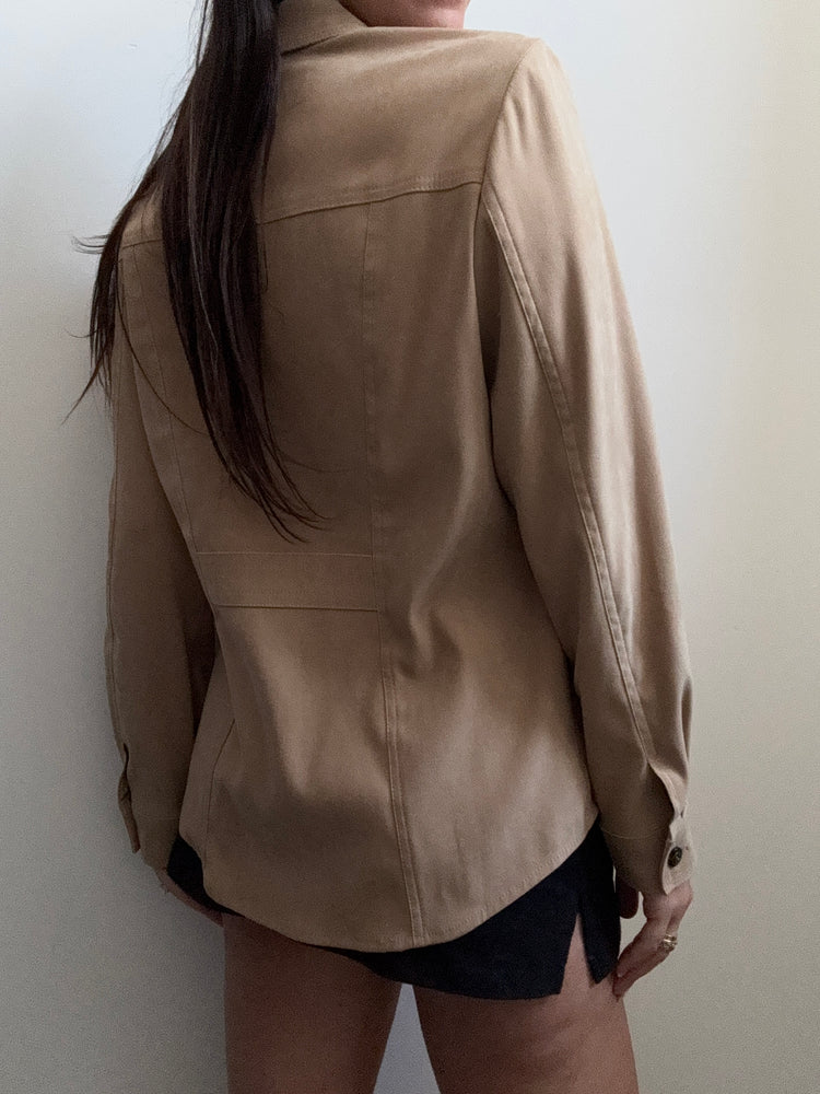 Vintage Camel Structured Shacket Size Small