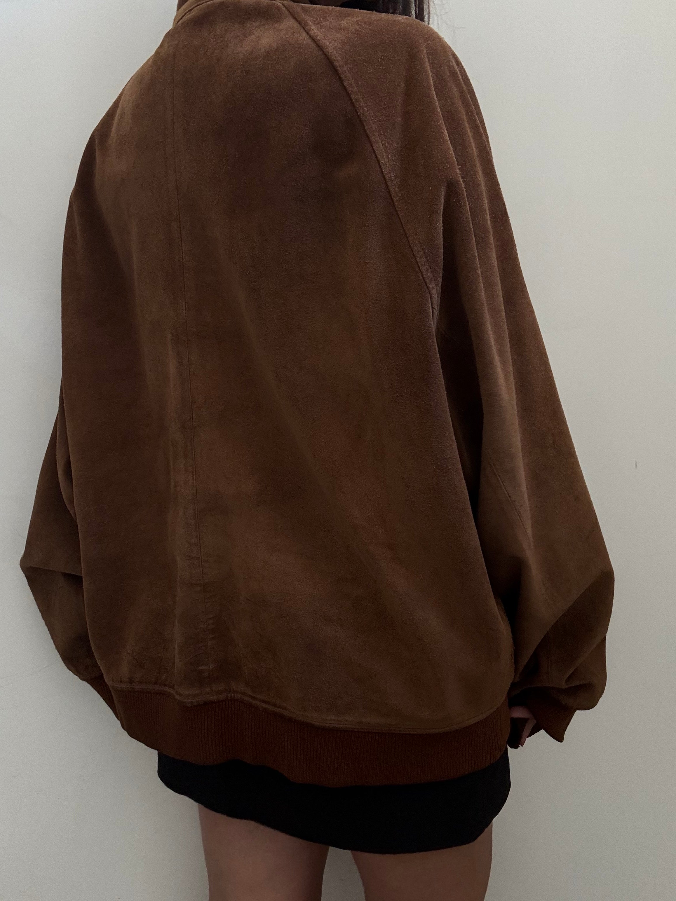 Vintage Ralph Lauren Suede Bomber Jacket Size Large