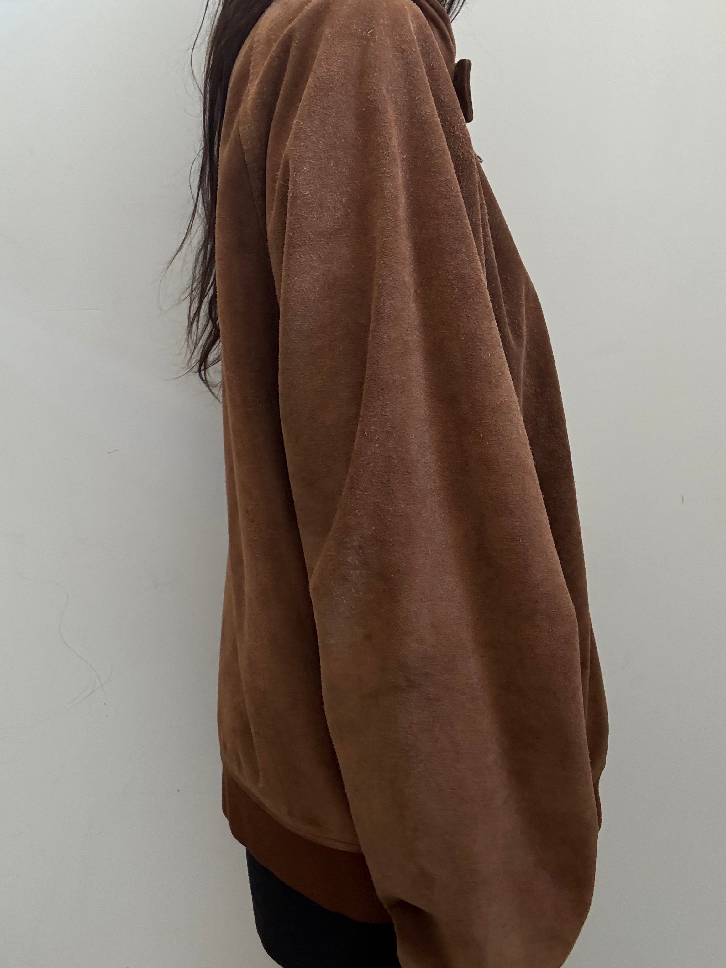 Vintage Ralph Lauren Suede Bomber Jacket Size Large