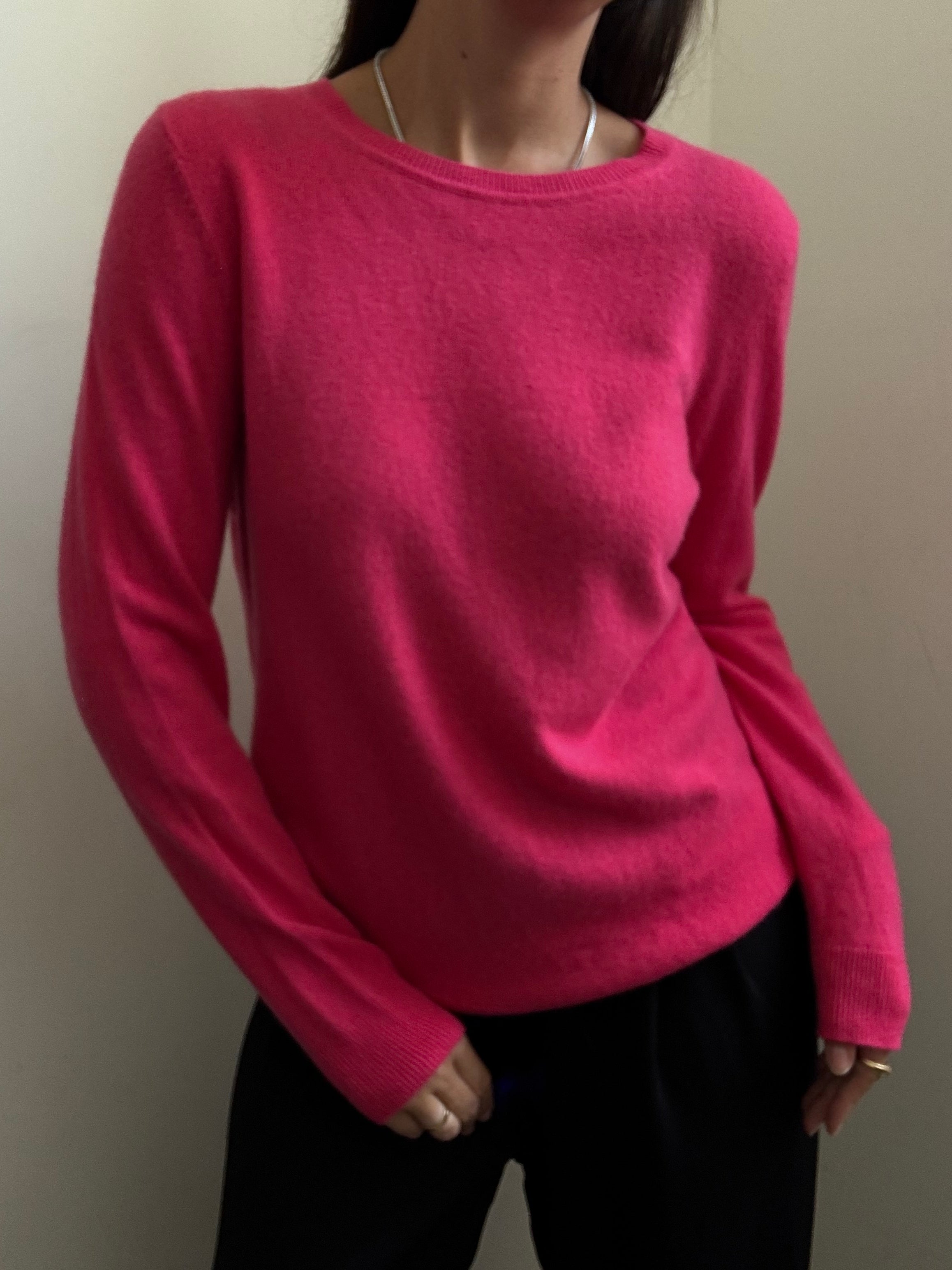 Vintage Pink Cashmere Sweater Size Medium
