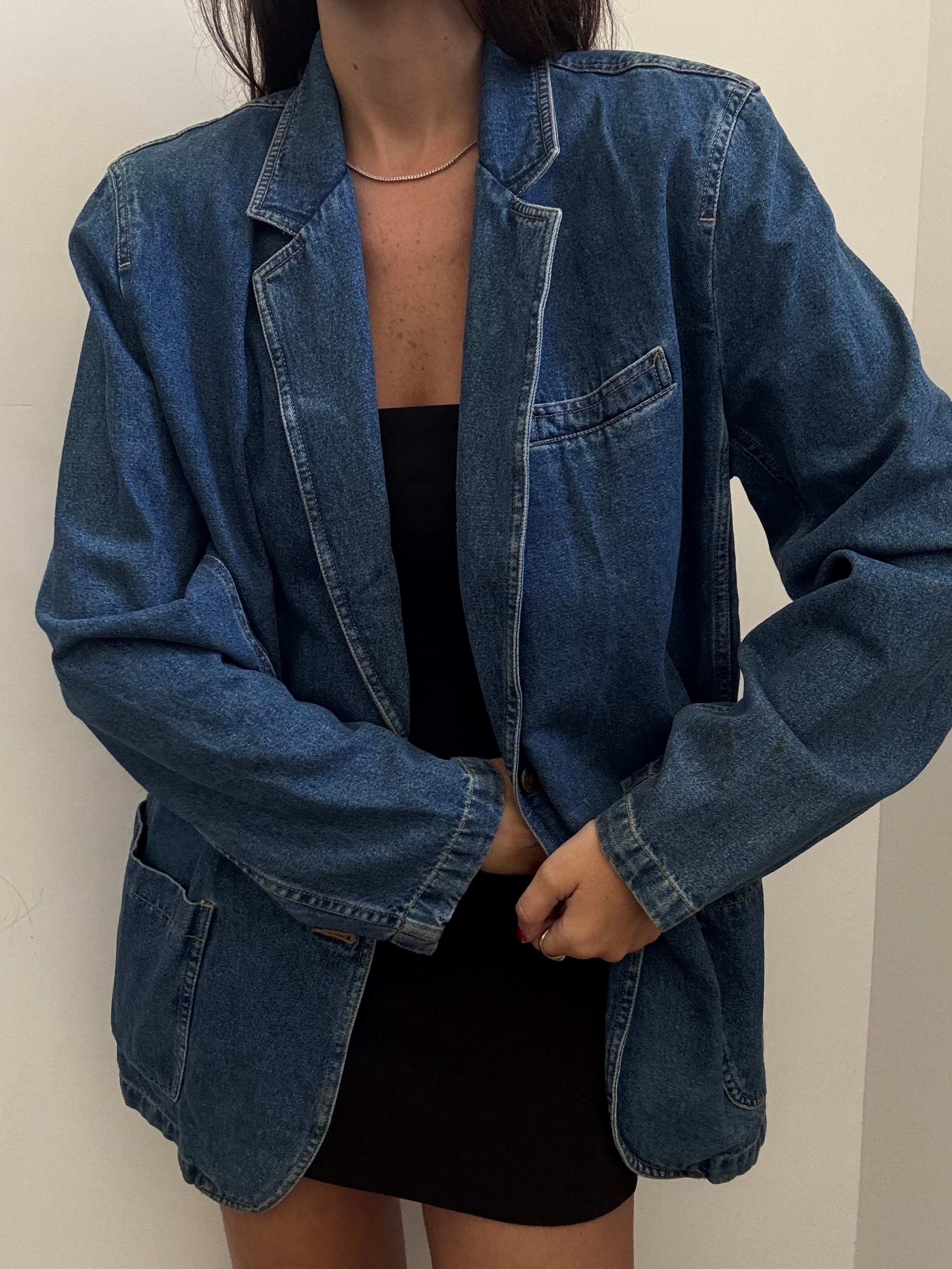 Vintage Denim Blazer Size Large