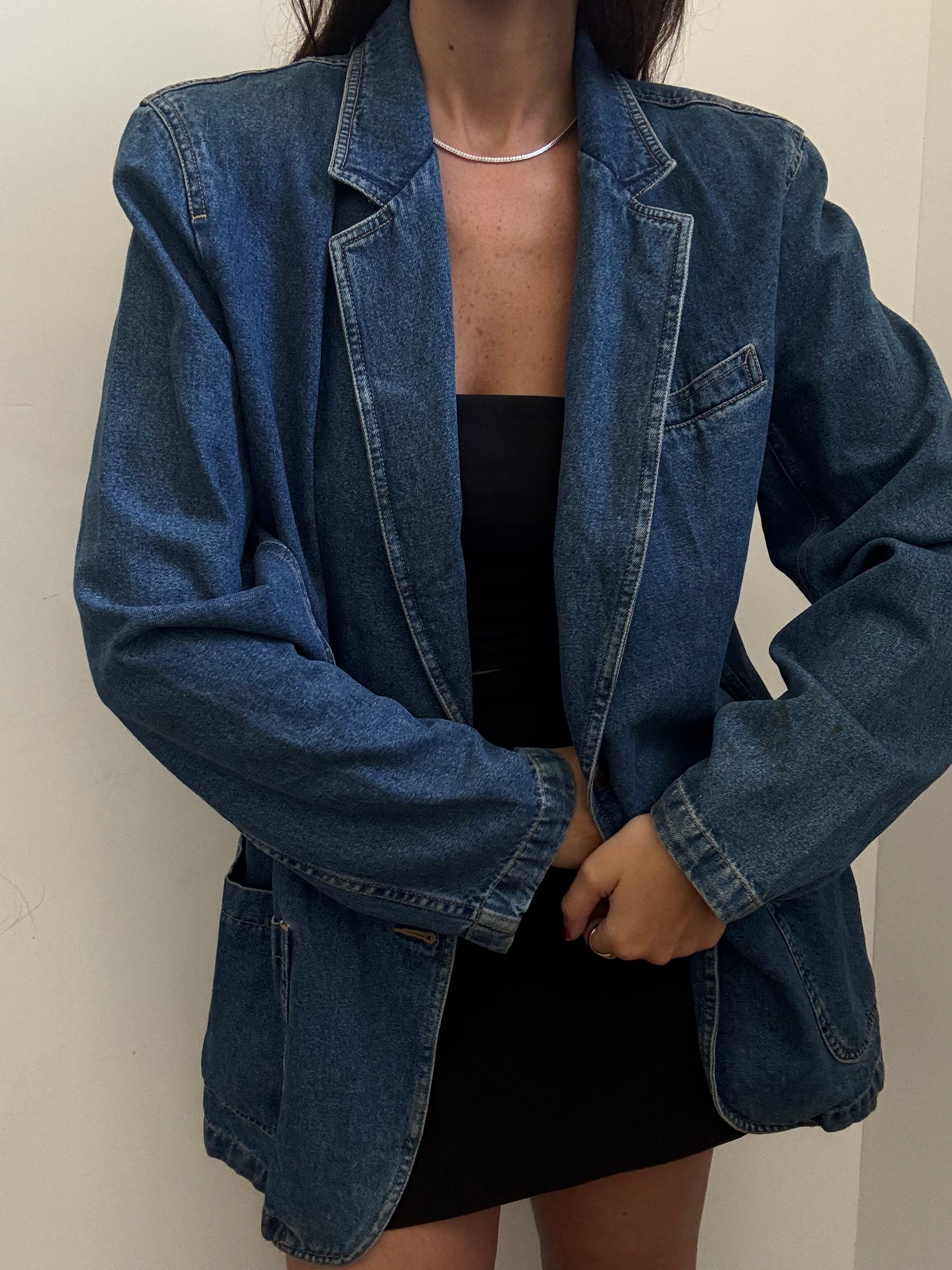 Vintage Denim Blazer Size Large