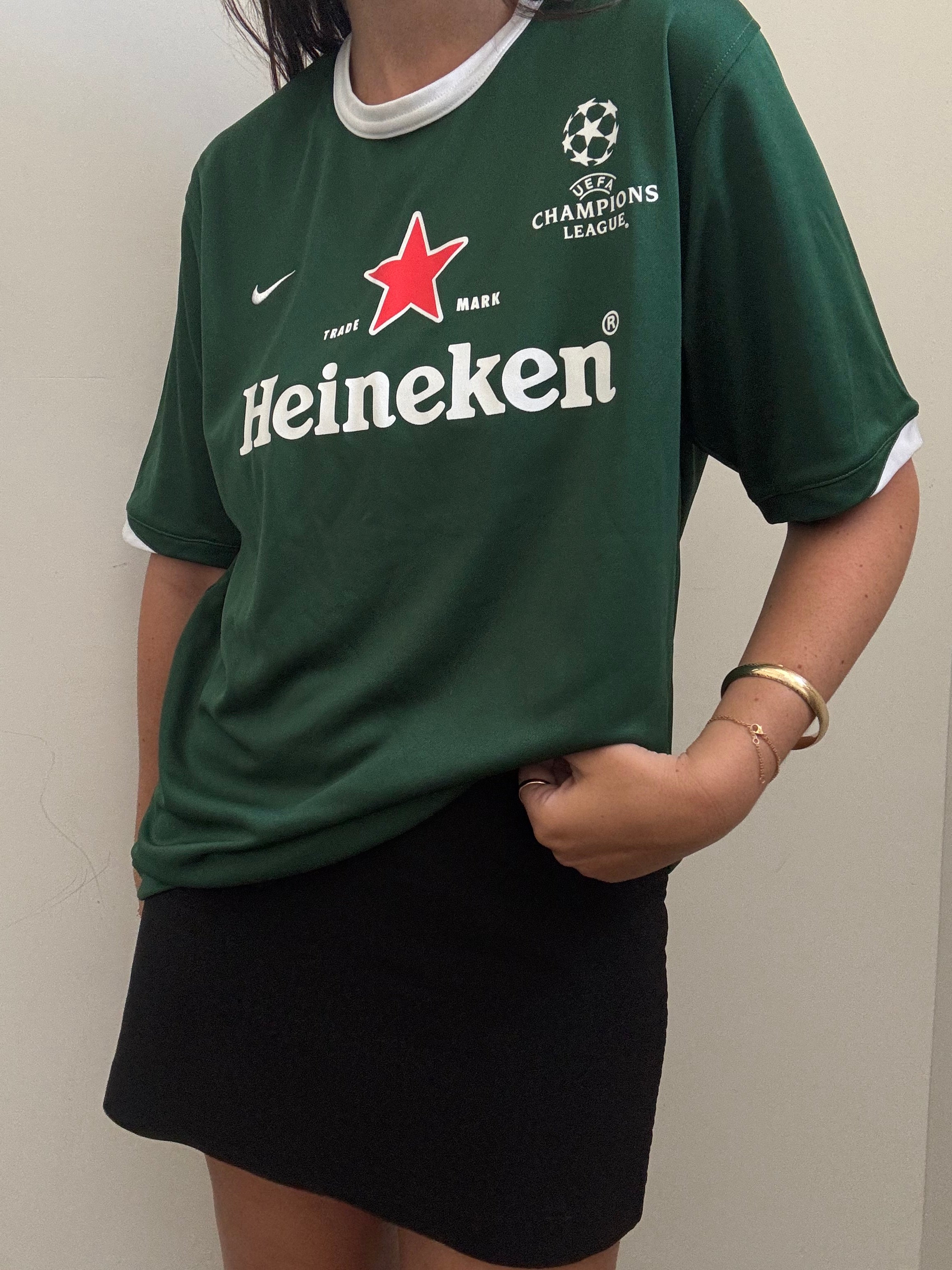 Vintage Green Nike Heineken Soccer Jersey Size Large