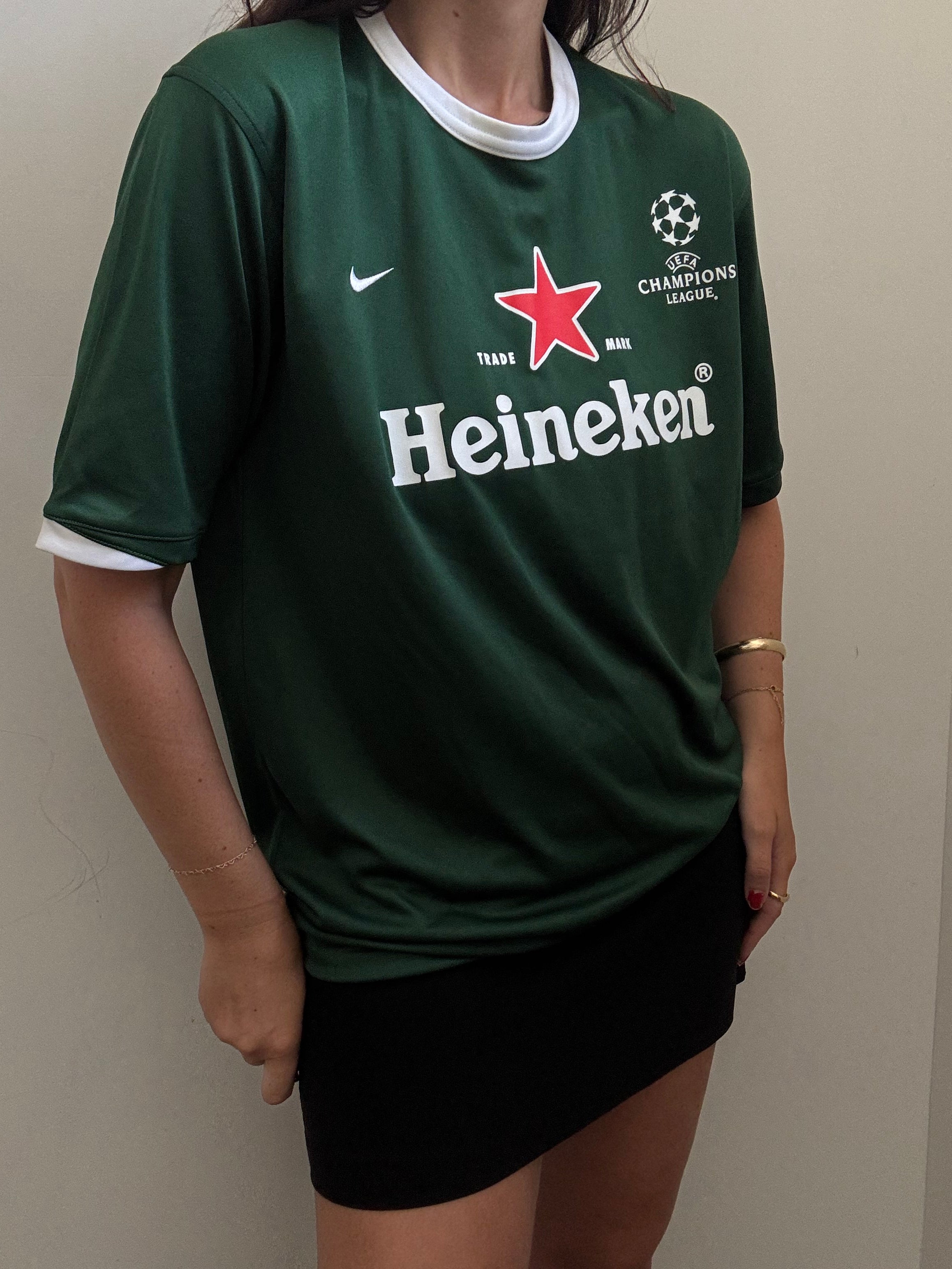 Vintage Green Nike Heineken Soccer Jersey Size Large
