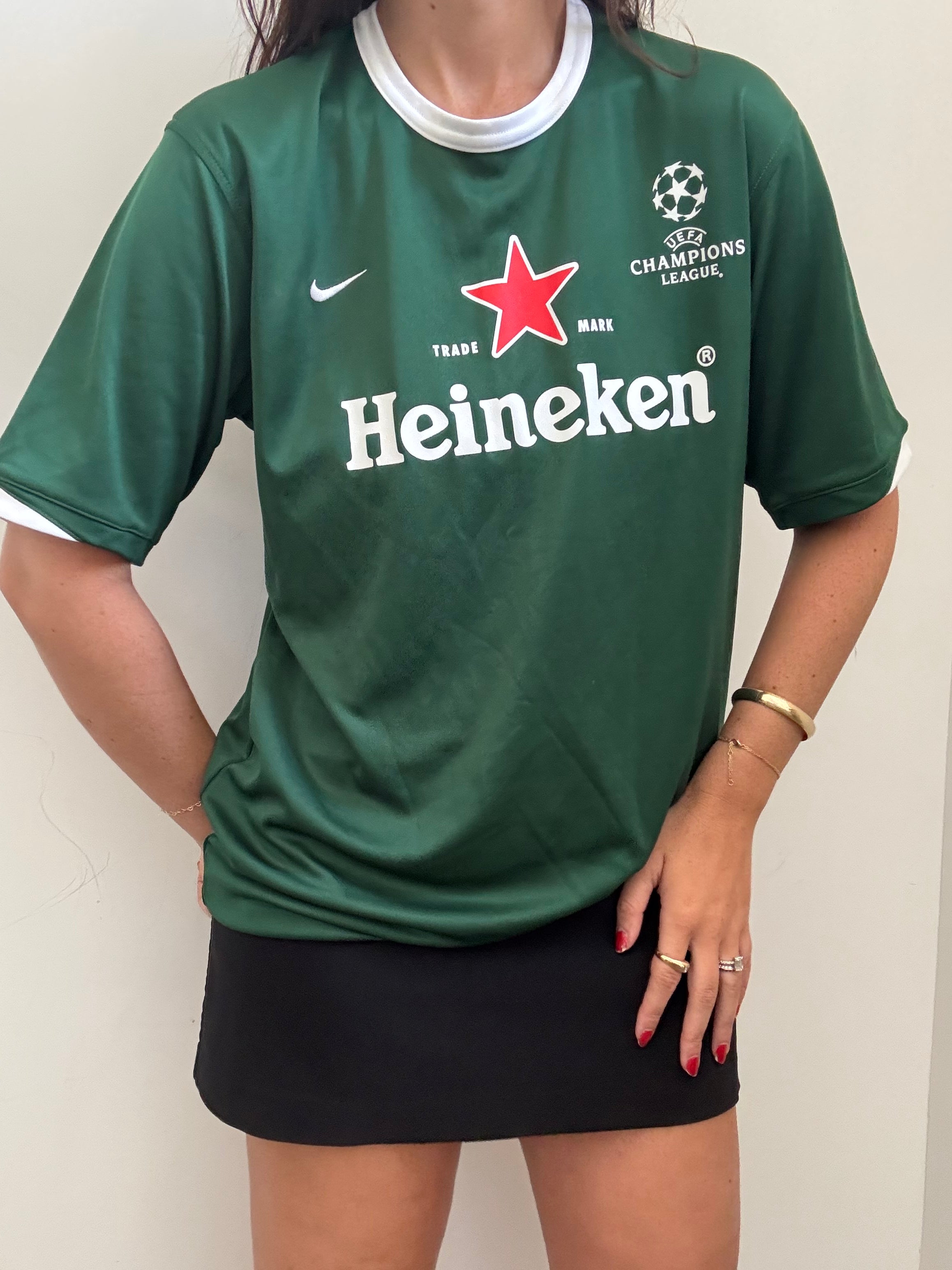 Vintage Green Nike Heineken Soccer Jersey Size Large