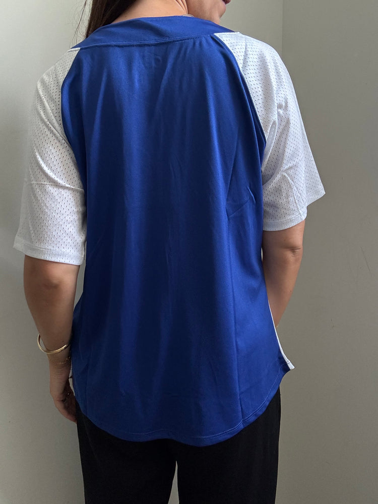 Vintage Button-Down Mets Baseball Jersey Size Large