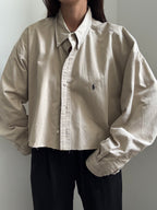 Vintage Khaki Ralph Lauren Cropped Button Down Size XL