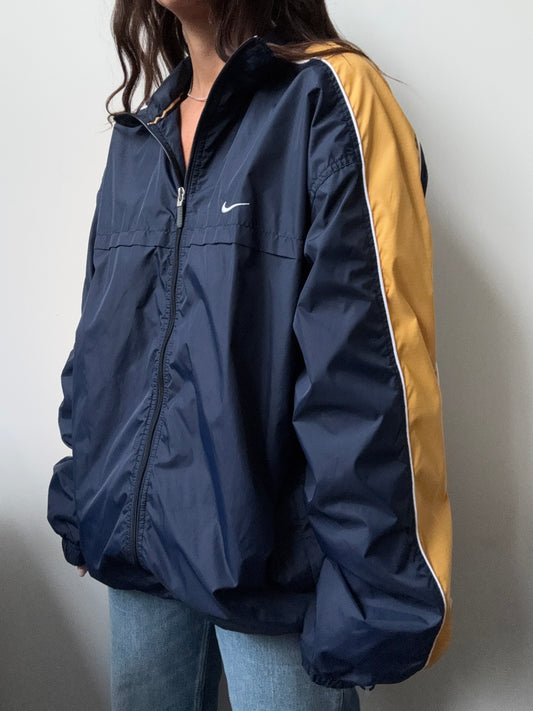 Vintage Nike Navy + Gold Windbreaker Jacket Size XL