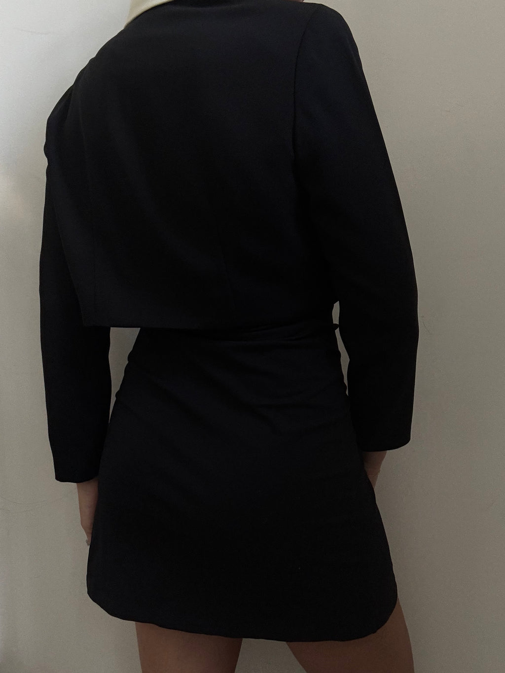 Vintage Black + White Cropped Blazer Size X-Small