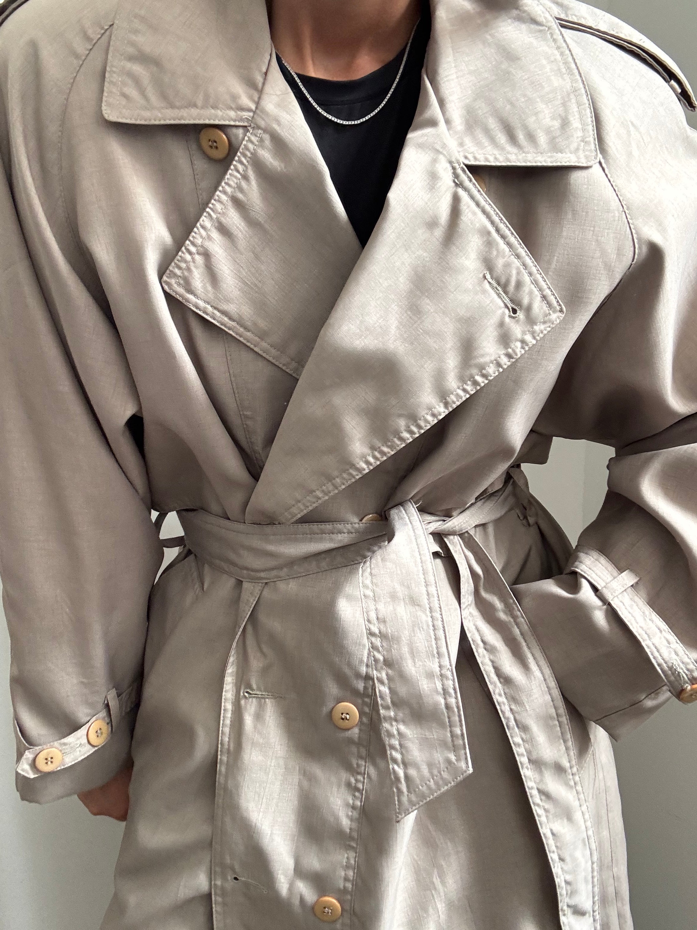 Vintage Tan Classic Trench Coat Size Large