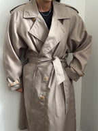 Vintage Tan Classic Trench Coat Size Large