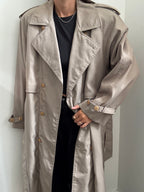 Vintage Tan Classic Trench Coat Size Large