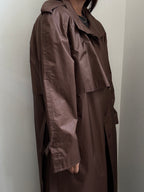 Vintage Brown Rain Trench Coat Size X-Large