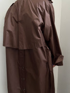 Vintage Brown Rain Trench Coat Size X-Large
