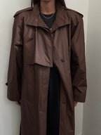 Vintage Brown Rain Trench Coat Size X-Large