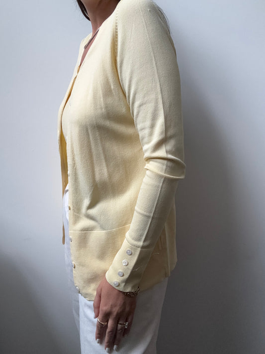Vintage Butter Yellow Cardigan + Tank Set Size Medium