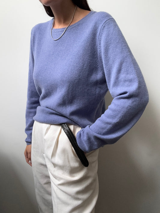 Vintage Periwinkle Cashmere Sweater Size Small