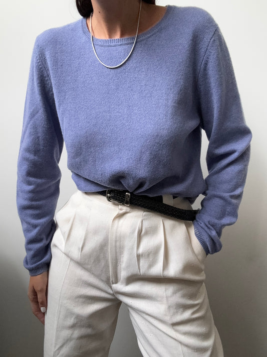 Vintage Periwinkle Cashmere Sweater Size Small