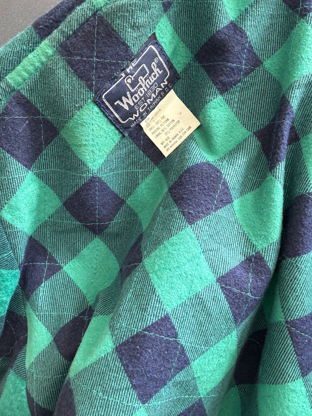 Vintage Woolrich Teal Hooded Rain Coat Size Large