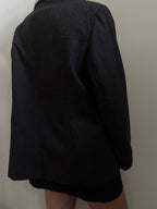 Vintage Deep Grey Wool Lightweight Jacket Size Large